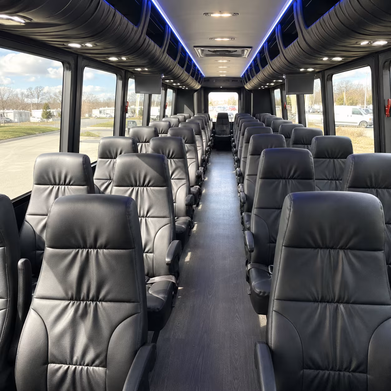 El Paso School Event Transportation party bus exterior